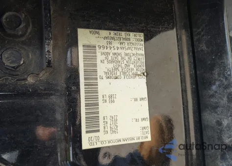 2010 Nissan Altima 2.5 S z USA, uszkodzony, nr VIN 1N4AL2AP5AN454466